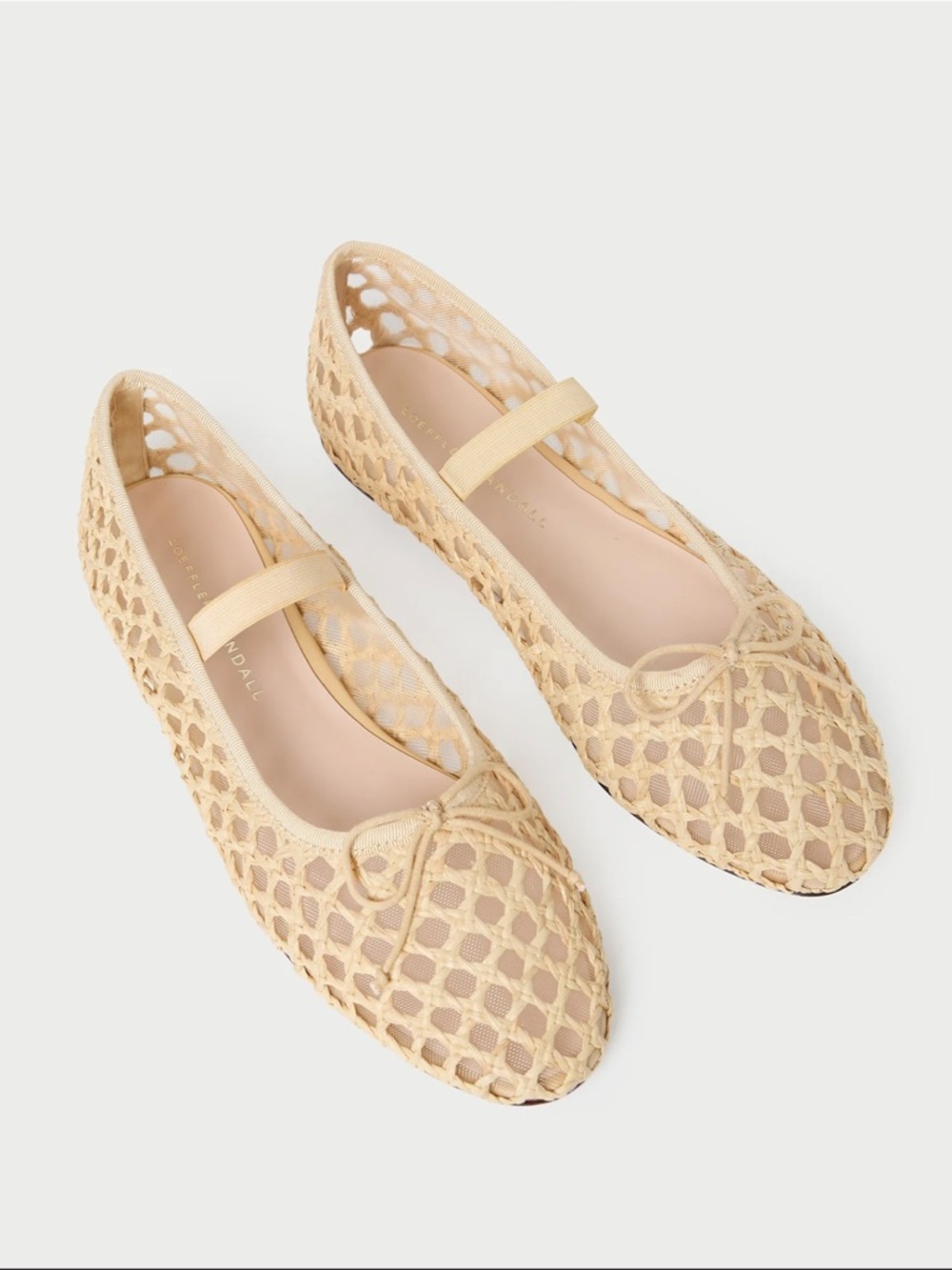 Loeffler Randall Leonie Natural Crochet Ballet Flat: SZ 8